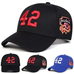 Unisex 42 Letter Embroidery Baseball Caps Spring Autumn Outdoor Adjustable Casual Hats Sunscreen Hat Sports Cap