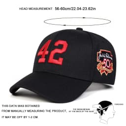 Unisex 42 Letter Embroidery Baseball Caps Spring Autumn Outdoor Adjustable Casual Hats Sunscreen Hat Sports Cap