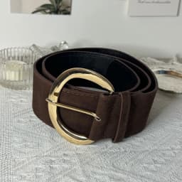1pcs wide-edged retro belt for women, vintage design, unique personality leather belt, fashionable brown decoration, versatile f