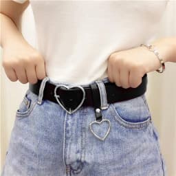 1pc New Sweetheart Buckle with Adjustable Ladies Heart-shaped Thin Belt High Quality Punk Fashion Belts