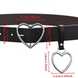 1pc New Sweetheart Buckle with Adjustable Ladies Heart-shaped Thin Belt High Quality Punk Fashion Belts