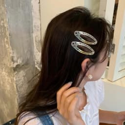 Punk Hollow Out Hairpin Y2K Vintage Geometric Hair Clips Silver Metal BB Clips Korean Barrette Gothic Girl Side Hair Accessories