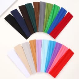 3 Pack, Solid Color Sports Sweat-Wicking Stretch Everyday Headbands for Women's Casual, Solid Color Elastic Headbands