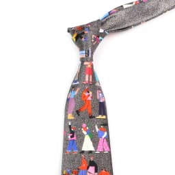 Vintage Art Oil Graffiti Print Tie Soft Touch New Design 8.5cm Imitation Silk Tie Casual Wedding Party Tie Gift Accessories