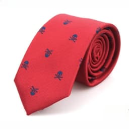6cm Mens Black Slim Skull Ties for Women Classic Skinny Neckties Male Polyester Fake Collar Neck Tie Halloween Party Accessories