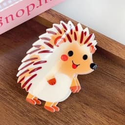 1pc cute animal hair clip bear peacock cartoon squirrel hairpin back of head bun hedgehog shark hair accessory