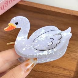 1pc cute animal hair clip bear peacock cartoon squirrel hairpin back of head bun hedgehog shark hair accessory