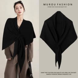 New Fashion Triangle Scarf Shawl Women's Neck Wrap Wool Blended Female Thickened Warm Shoulder Shawl Winter Gift High Quality