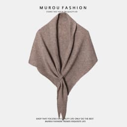 New Fashion Triangle Scarf Shawl Women's Neck Wrap Wool Blended Female Thickened Warm Shoulder Shawl Winter Gift High Quality