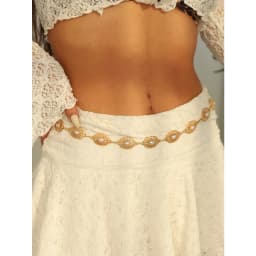 Metal Heart Waist Chain Fashion Geometric Waist Belt Body Chain Suitable for All Occasions Great Gift Choice