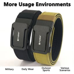 TUSHI Military Tactical Belt for Men Sturdy Nylon Metal Automatic Buckle Police Duty Belt Outdoor Girdle IPSC Sports Accessories