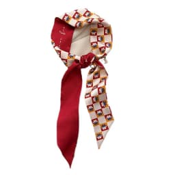 New Year-themed narrow long scarf for women Red hairband with long flowing ribbon Tie-up waist belt Professional neck scarf