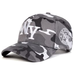 Unisex NY Letter Embroidery Camouflage Baseball Caps Spring Autumn Outdoor Adjustable Casual Hats Sunscreen Hat Sports Cap