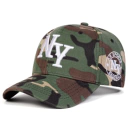 Unisex NY Letter Embroidery Camouflage Baseball Caps Spring Autumn Outdoor Adjustable Casual Hats Sunscreen Hat Sports Cap
