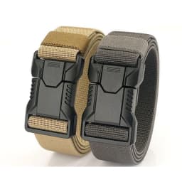 Automatic Plastic Buckle Tactical Belt Men's Multifunction Military Fan Canvas Belt Outdoor Faux Nylon Training Waist Belt Pants