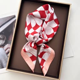 2026 Women Square Scarf Silk Imitation Print Neckerchief Bandana Lady Shawl Scarves Wrap Head Hair Band Ties