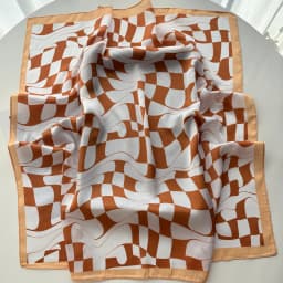2026 Women Square Scarf Silk Imitation Print Neckerchief Bandana Lady Shawl Scarves Wrap Head Hair Band Ties