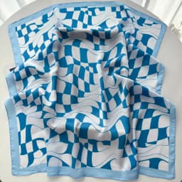 2026 Women Square Scarf Silk Imitation Print Neckerchief Bandana Lady Shawl Scarves Wrap Head Hair Band Ties