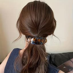 French Retro and Elegant Hair Clips - Retro Low Ponytail Clips, Oval-Shaped, Perfect for Both Casual and Formal Hairstyles