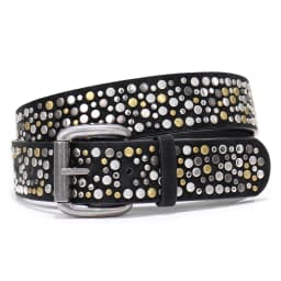 Rivet Punk Belt for Men and Women, Western Studded Belt for Jeans Pants, Faux Leather Cowgirl Cowboy Y2K Belt