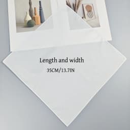5PCS Pure White Gentleman Handkerchief Suit Pocket Square Plain Hair Band 35cm/13.7in - DIY Fashion Accessory