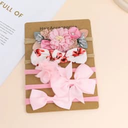 5pcs/Set Baby Girl Headband Set Cute Baby Elastic Hair Band Newborn Head Flower Toddler Headband Headwear Kids Hair Accessories