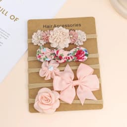5pcs/Set Baby Girl Headband Set Cute Baby Elastic Hair Band Newborn Head Flower Toddler Headband Headwear Kids Hair Accessories