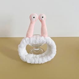 Women's Cute Coral Fleece Elastic Headbands Creative Hair Accessories for Makeup Snail Spa Hair Bands Cartoon Design Hairbands