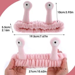 Women's Cute Coral Fleece Elastic Headbands Creative Hair Accessories for Makeup Snail Spa Hair Bands Cartoon Design Hairbands