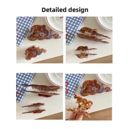 1 Piece of Ocean Wind Octopus Resin Clip,Colorful Octopus Back Hair Clip,Women's Half Tied Hair,Coiled Hair,Shark Clip