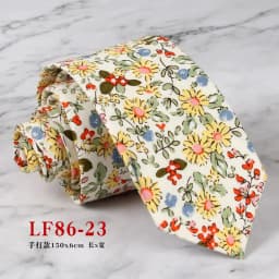 Mens Handmade Casual Flower Neckties For Men Women Floral Printed Cotton Neck Tie 6cm Narrow Soft Cravat Wedding Party Gravata