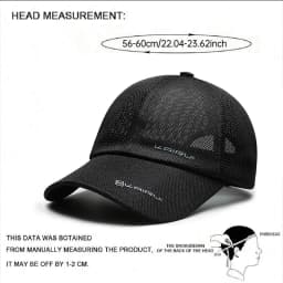 KAIRUI Breathable Full Mesh Hat Men's Trendy Baseball Hat Hip Hop Hat Women's Outdoor Leisure Sports Sunshade Hat Decorative Hat