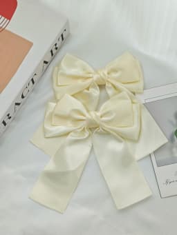 2pcs Fashion Multi colored solid color satin bow Hairgrips For Women Girls Party Hair Accessories