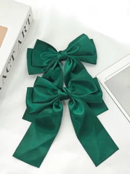2pcs Fashion Multi colored solid color satin bow Hairgrips For Women Girls Party Hair Accessories