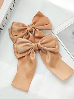 2pcs Fashion Multi colored solid color satin bow Hairgrips For Women Girls Party Hair Accessories