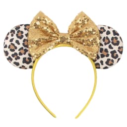 2026 Leopard Mouse Ears Headband Girls Cosplay Trendy 5"Bow Hairband Festival Birthday Party DIY Hair Accessories Gifts