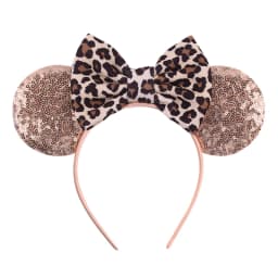 2026 Leopard Mouse Ears Headband Girls Cosplay Trendy 5"Bow Hairband Festival Birthday Party DIY Hair Accessories Gifts