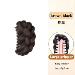 Elegant Synthetic Hair Bun Hairpiece Oval Claw Clip Design Women's High Bun Accessory Suitable for Daily Wear Hair Accessories