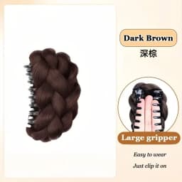 Elegant Synthetic Hair Bun Hairpiece Oval Claw Clip Design Women's High Bun Accessory Suitable for Daily Wear Hair Accessories