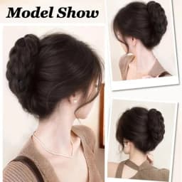 Elegant Synthetic Hair Bun Hairpiece Oval Claw Clip Design Women's High Bun Accessory Suitable for Daily Wear Hair Accessories