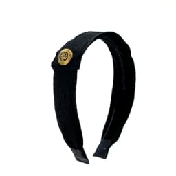 A5  Fashion Cordury Gold button Flat Band Large Hair headband Baby Mini clip Kids School Hair Accessories hairband