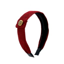 A5  Fashion Cordury Gold button Flat Band Large Hair headband Baby Mini clip Kids School Hair Accessories hairband