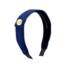 A5  Fashion Cordury Gold button Flat Band Large Hair headband Baby Mini clip Kids School Hair Accessories hairband
