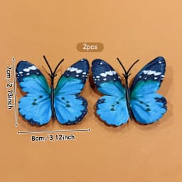 2 water blue fairy butterfly hair clips suitable for daily hair accessories