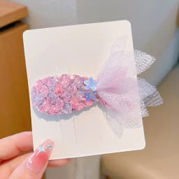 1/2Pcs Children's Sequins Mermaid Hair Clips Girls Glitter Sweet Mesh Hairpin Barrette Cute Princess Headwear Hair Accessories