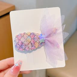 1/2Pcs Children's Sequins Mermaid Hair Clips Girls Glitter Sweet Mesh Hairpin Barrette Cute Princess Headwear Hair Accessories