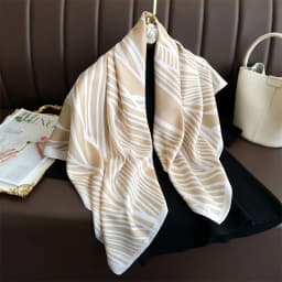 Luxury 90cm Twill Square Scarf For Women Spring Print Hair Band Hijab Foulard Sunsceen Neckerchief Shawl Wraps Echarpe