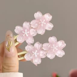 Anime Card Captor Sakura Cute Pink Creamy Flower Bb Hairpin Side Hair Clip Girl Headwear Sweet Hairpins Ornament Gift