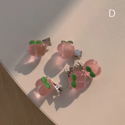 Anime Card Captor Sakura Cute Pink Creamy Flower Bb Hairpin Side Hair Clip Girl Headwear Sweet Hairpins Ornament Gift
