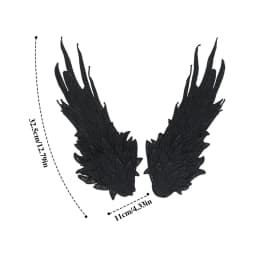 1 Pair Angel & Devil Wing Hair Clips Black/White Feather Roleplay Hairpins Side Clips Cosplay Costume Hair Accessories for Women